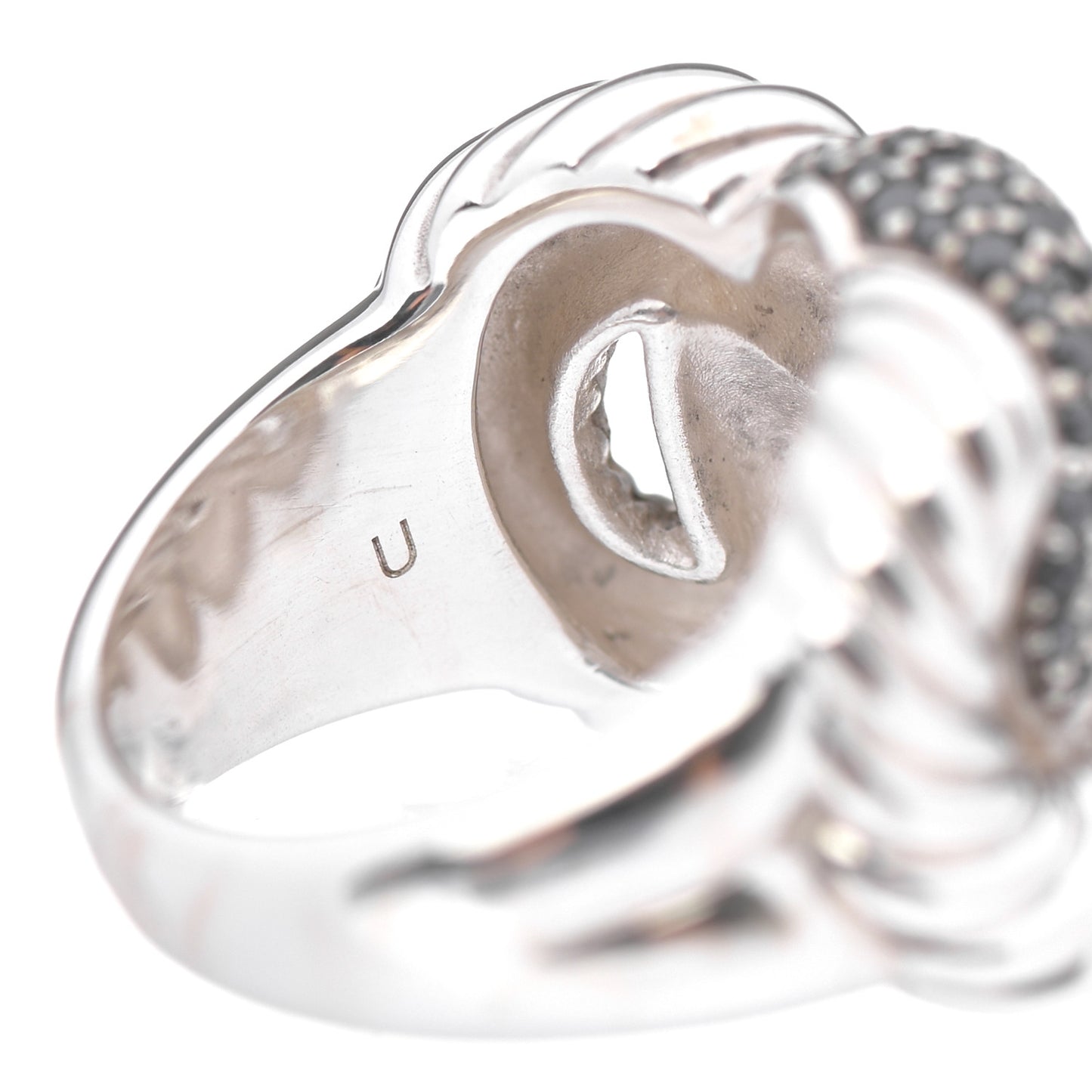 Sterling Silver Black Diamond Belmont Ring 51 5.75