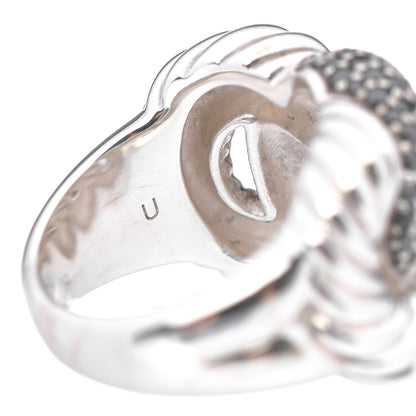 David Yurman Sterling Silver Black Diamond Belmont Ring 51 5.75 5 of 5