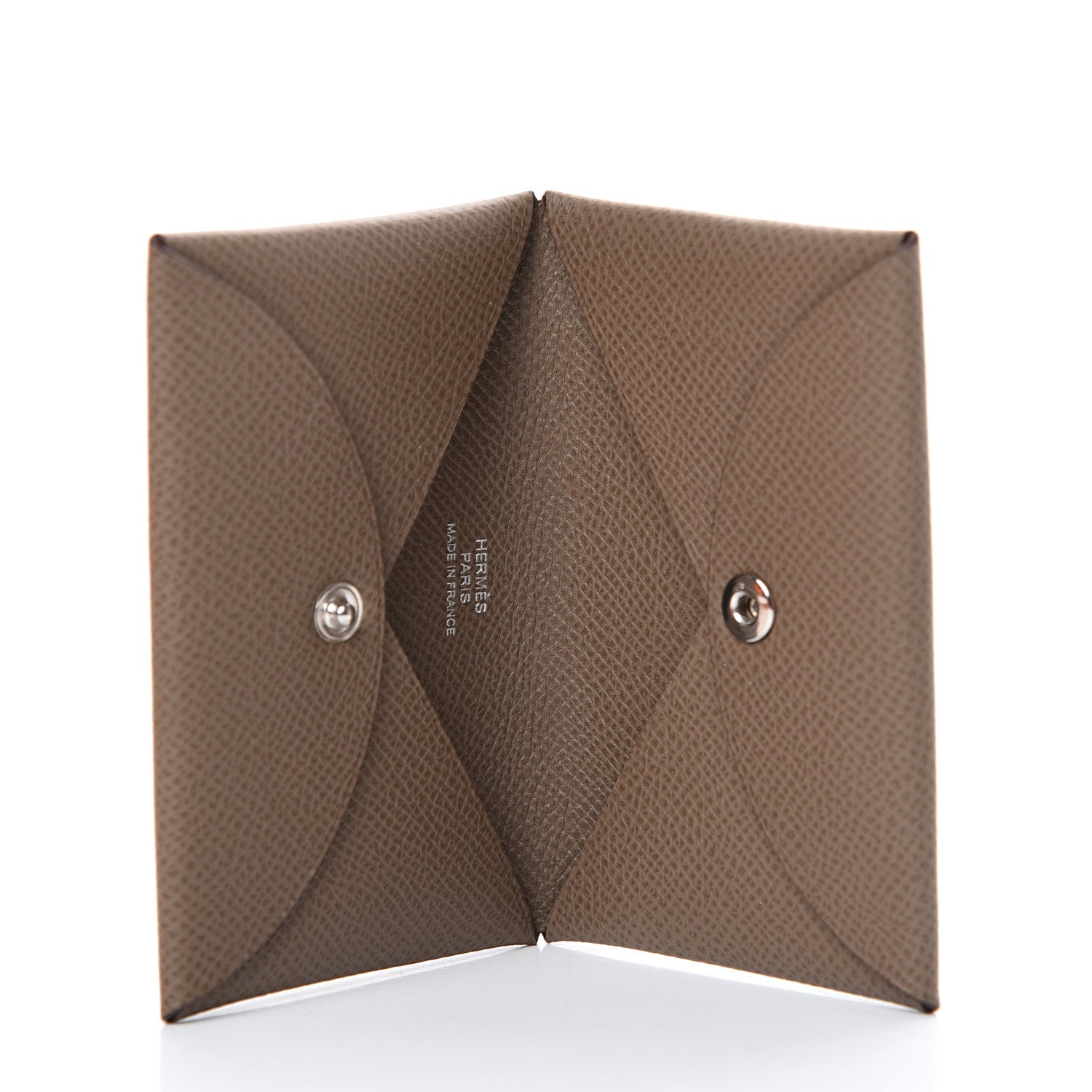Hermes Epsom Calvi Card Case Etoupe 4 of 7