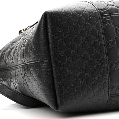 Gucci Guccissima Medium Bree Foldover Tote Black 9 of 11