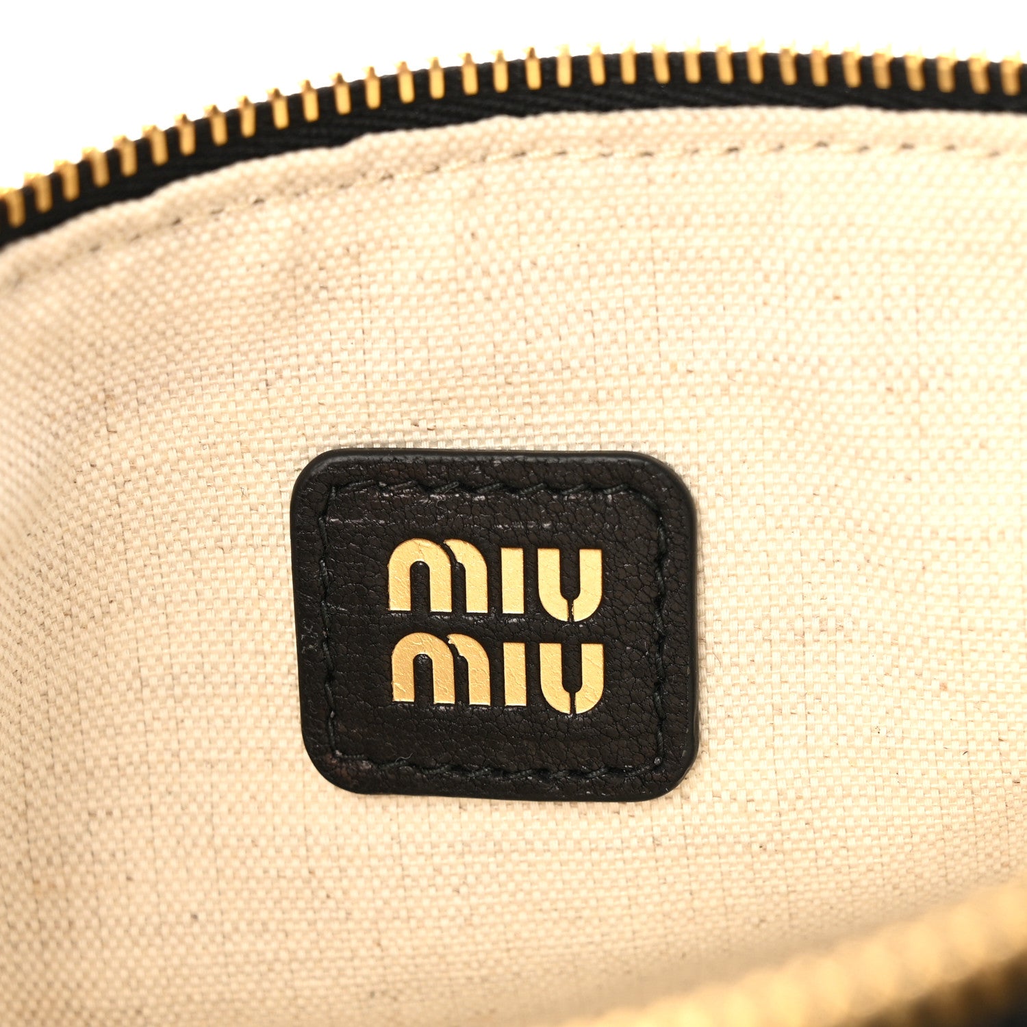 Miu Miu Nappa Aviator Mini Pouch Black 6 of 10