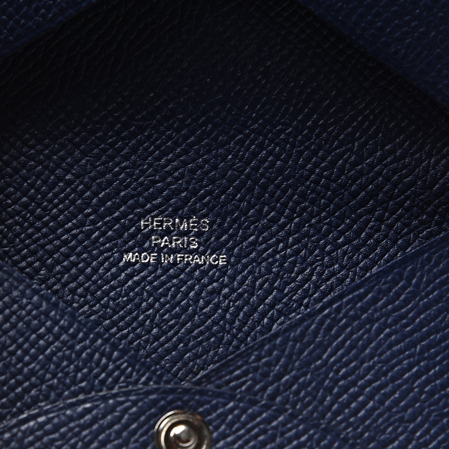 Epsom Calvi Card Case Bleu Saphir