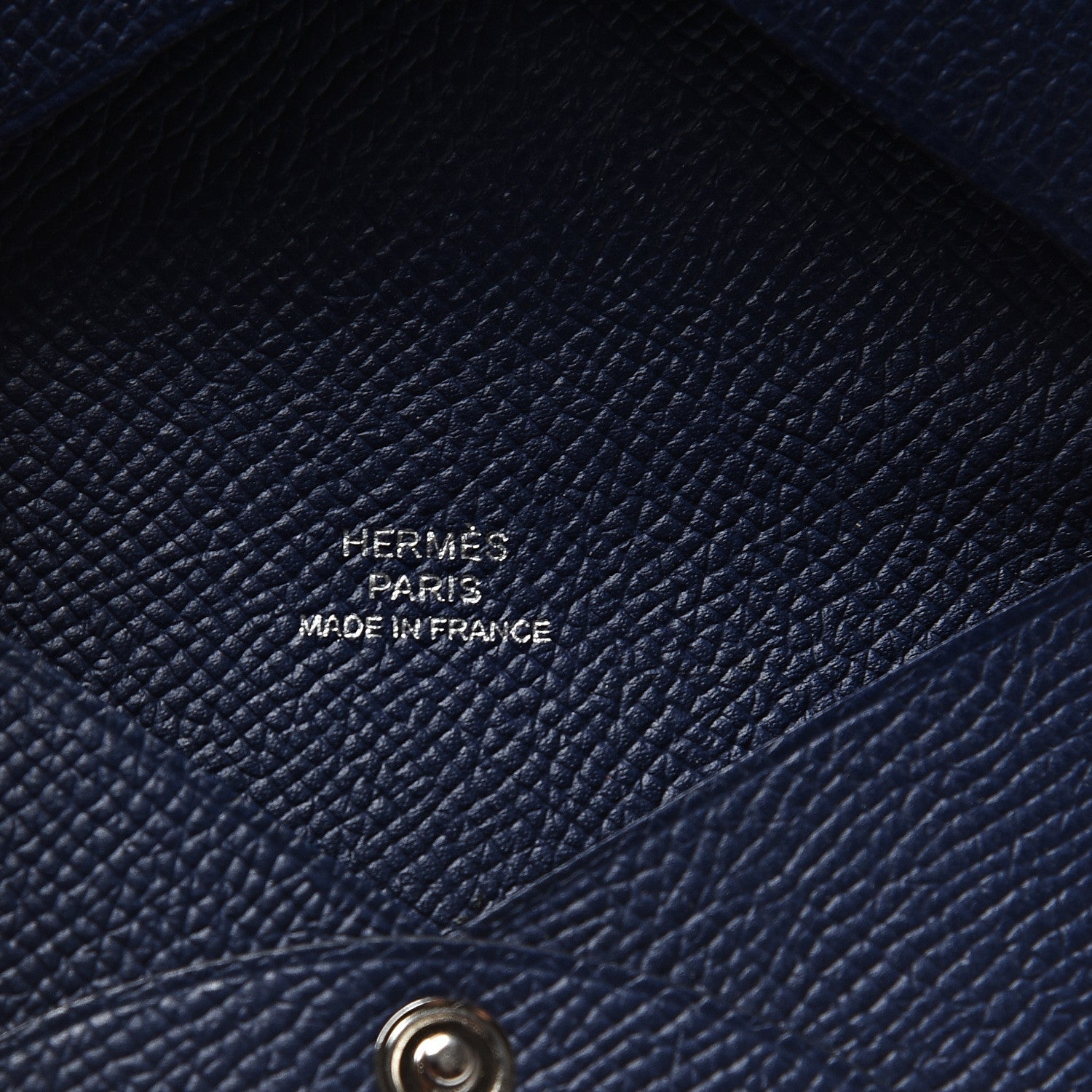 Hermes Epsom Calvi Card Case Bleu Saphir 5 of 6