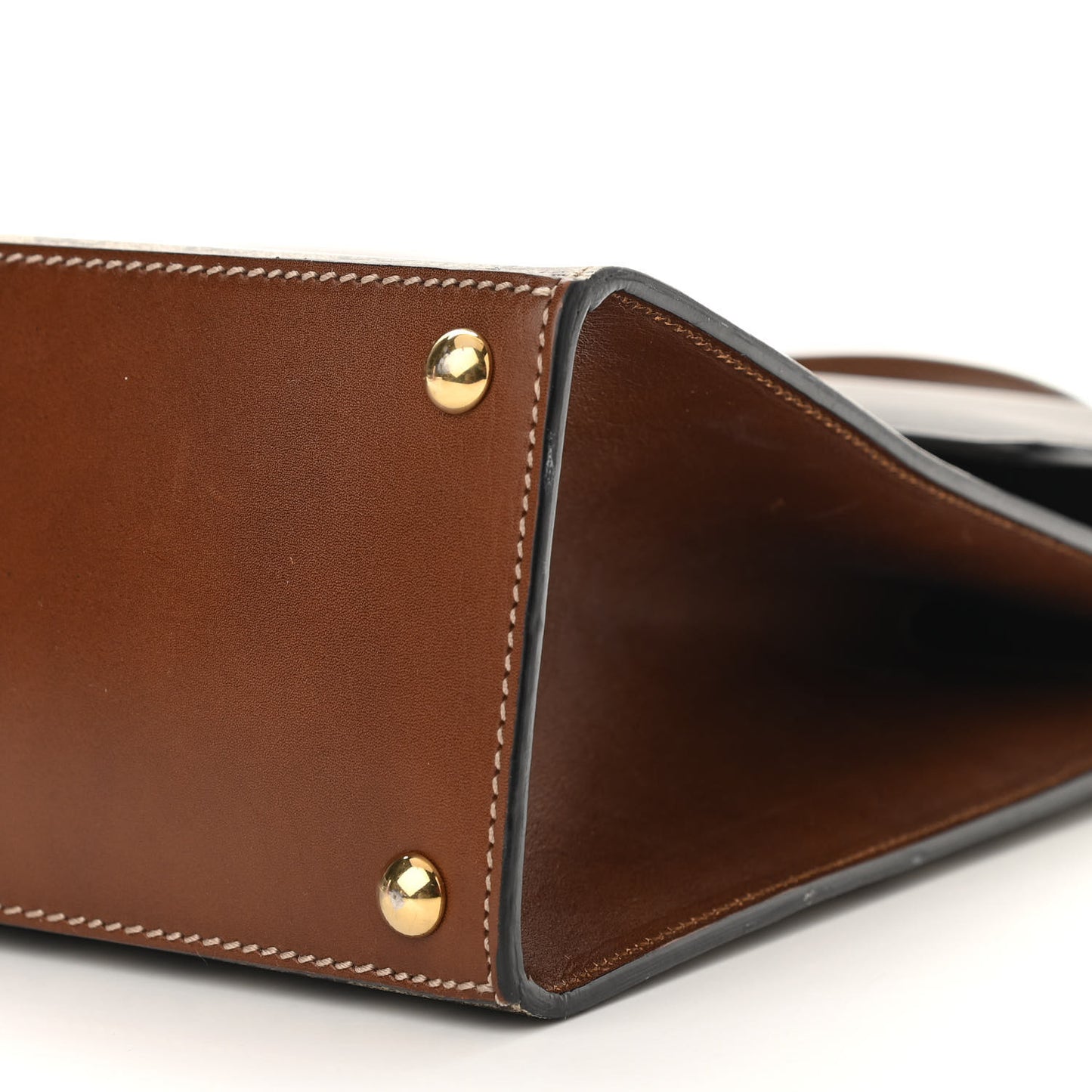 GG Supreme Monogram Calfskin Medium Padlock Top Handle Bag Beige Black Cuir