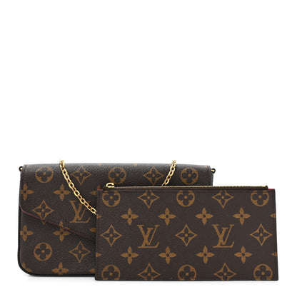 Louis Vuitton LOUIS VUITTON Monogram Pochette Felicie Chain Wallet Fuchsia 3 of 12