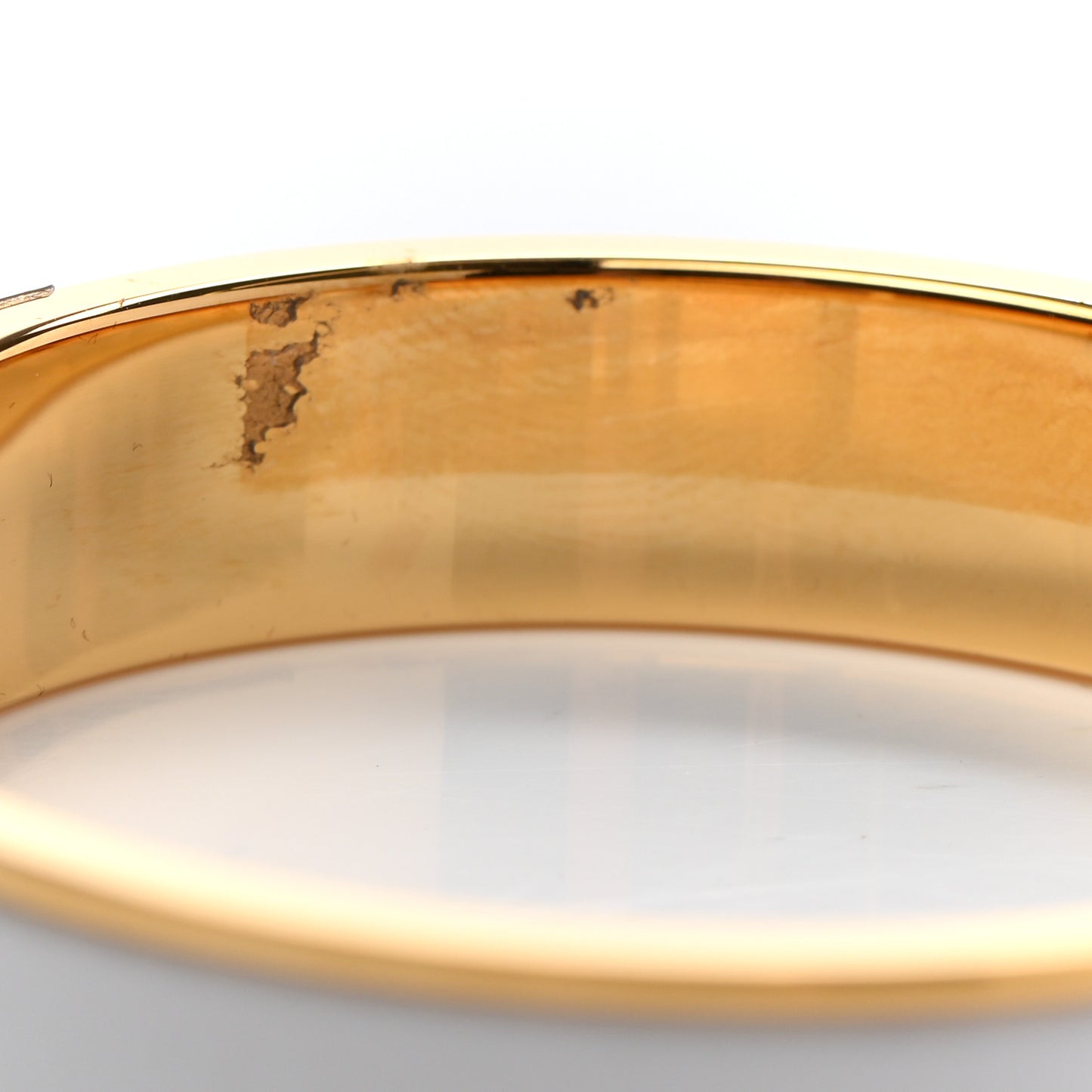 Enamel Narrow Clic Clac H Bracelet GM White