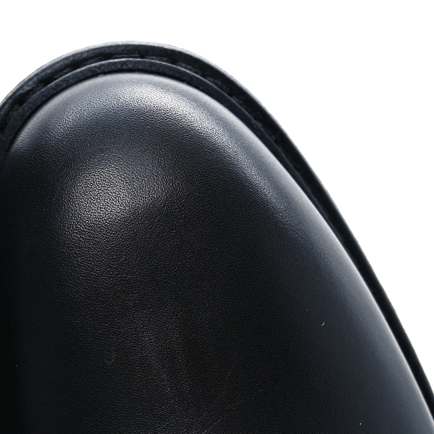 Shiny Calfskin Michelangelo Slim Horsebit Riding Boots 38 Black