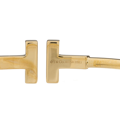 Tiffany 18K Yellow Gold Diamond T Wire Bracelet 3 of 3