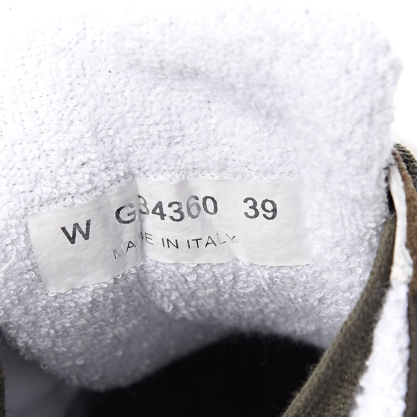 Fabric Calfskin Suede CC Womens Sneakers 39 Khaki