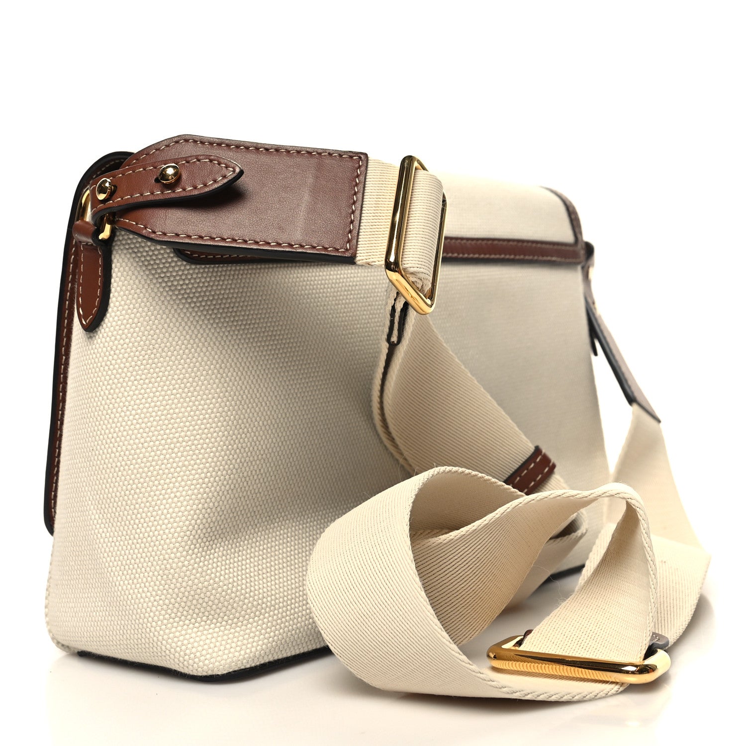 Burberry Canvas Horseferry Print Note Crossbody Bag Natural Tan 3 of 10