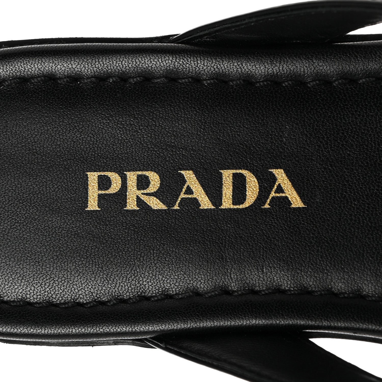 Prada Patent Calfskin Logo Thong Sandals 39 Black 6 of 10