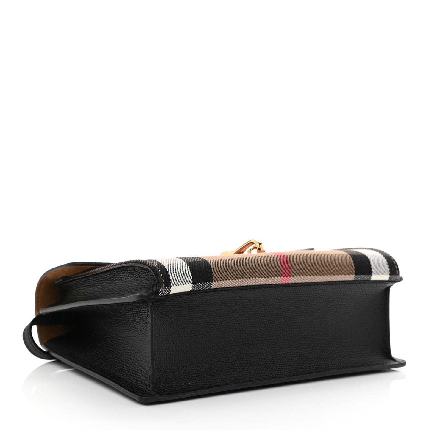 Derby Calfskin House Check Small Macken Crossbody Black