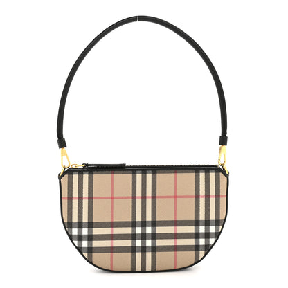 Burberry Vintage Check Calfskin Olympia Slim Pouch Archive Beige 1 of 11