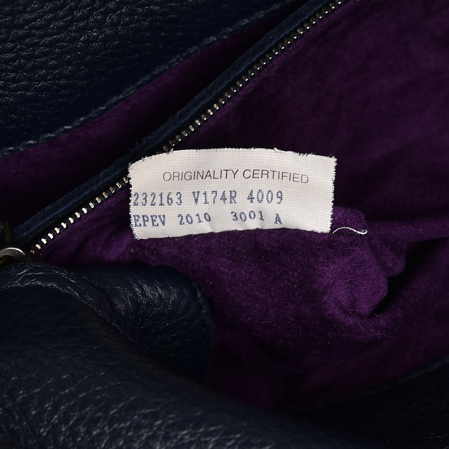 Washed Cervo Deerskin Large Hobo China Blue