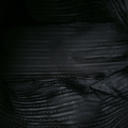 Prada Vitello Daino Side Pocket Tote Black 5 of 9