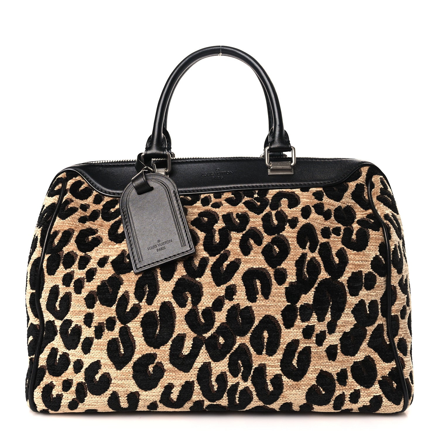 Louis Vuitton Jacquard Velvet Leopard Print Stephen Sprouse Speedy 1 of 8