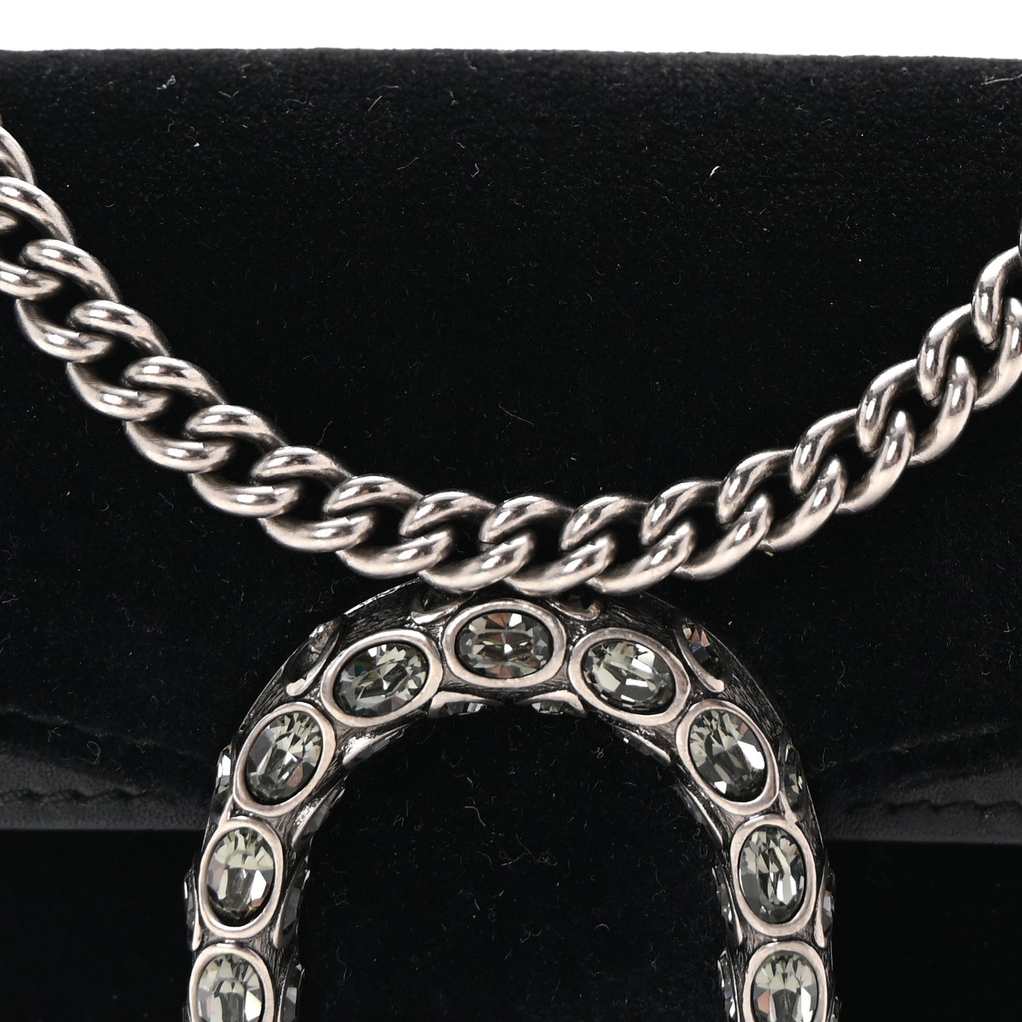 Velvet Super Mini Dionysus Shoulder Bag Black