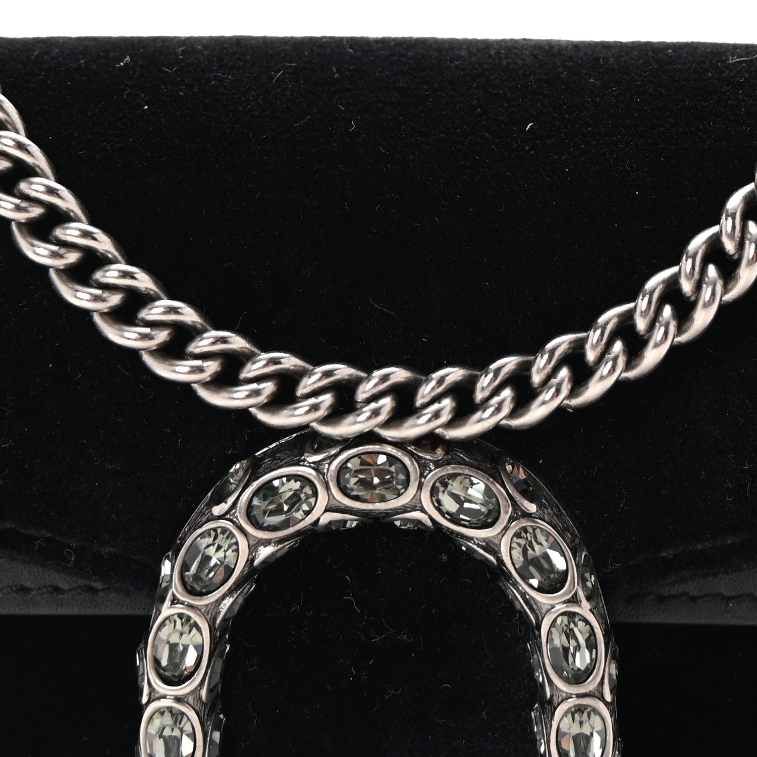 Gucci Velvet Super Mini Dionysus Shoulder Bag Black 7 of 9