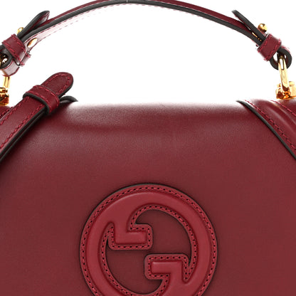 Gucci Roxy Calfskin Medium Blondie Top Handle Bag Rosso Ancora 8 of 10