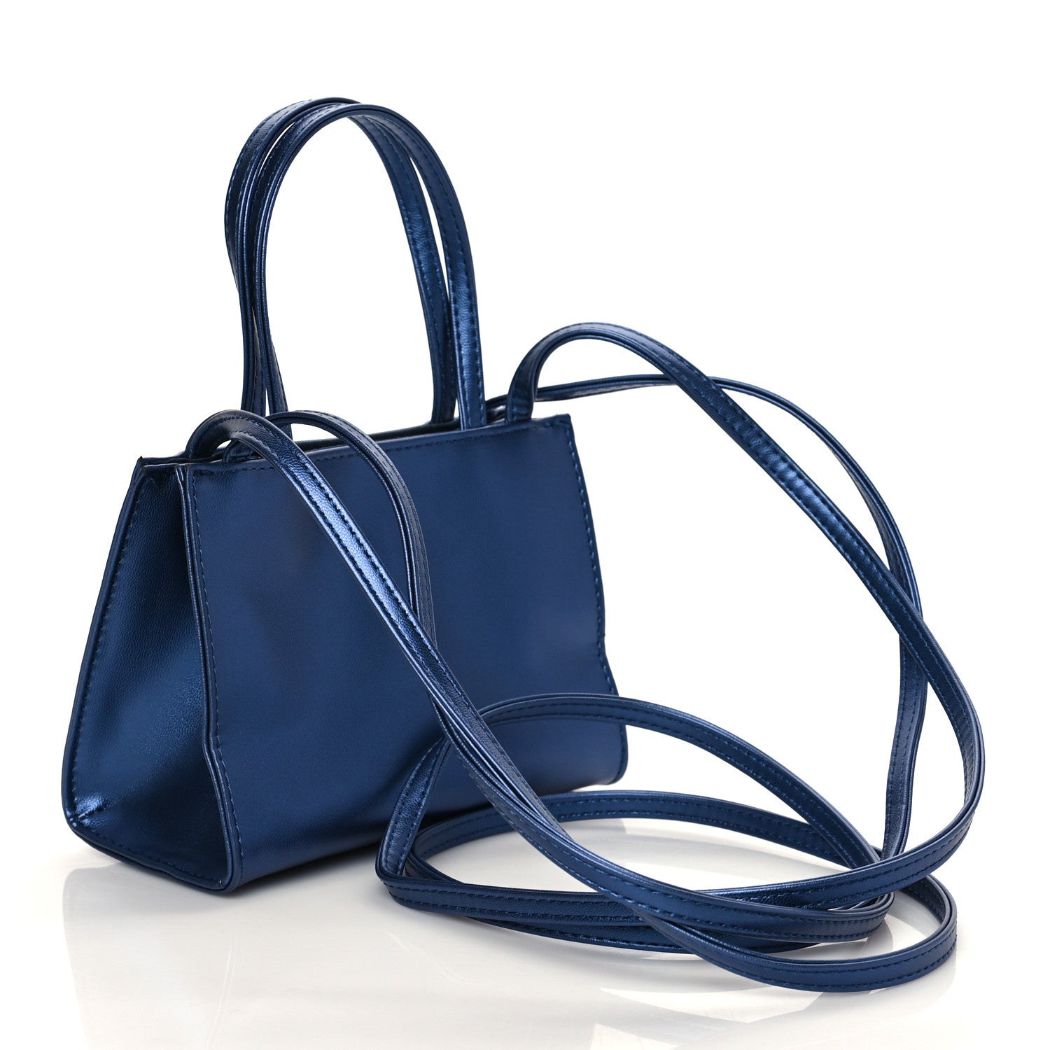 Telfar Vegan Leather Small Shopping Bag Cobalt 2 of 8