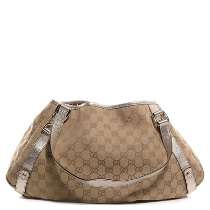 Gucci Monogram Medium Abbey Shoulder Bag Metallic 1 of 7