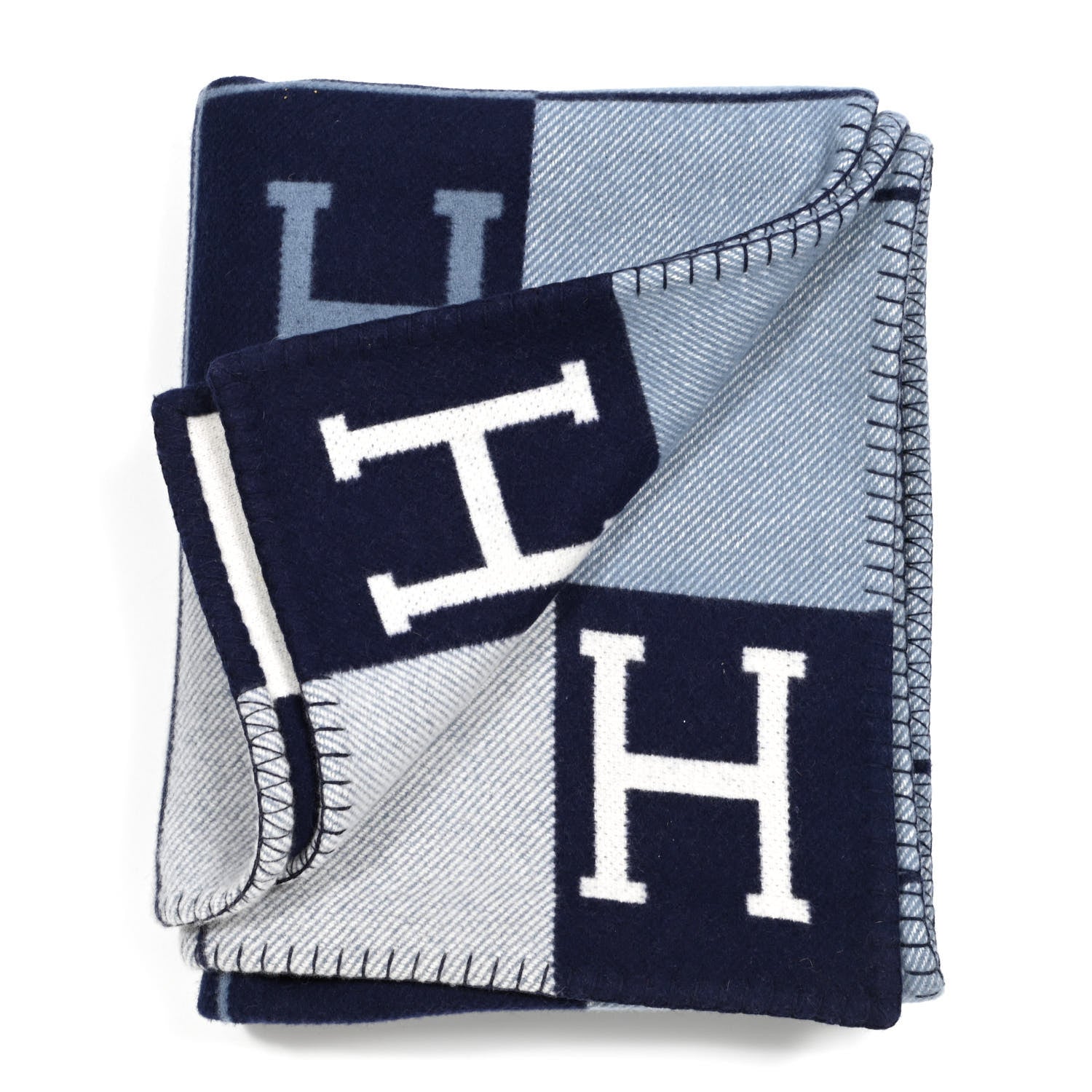 Hermes Wool Cashmere Avalon III Blanket Caban Ecru 2 of 5