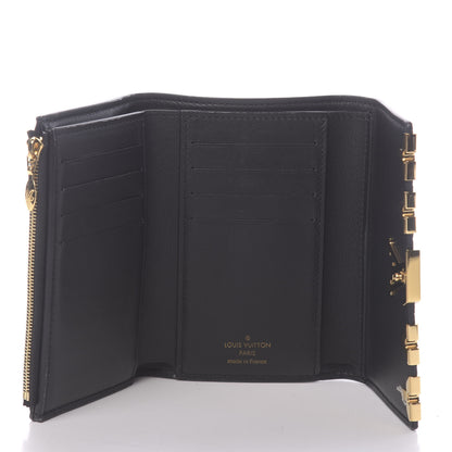 Louis Vuitton Taurillon Embellished Capucines Compact Wallet Black 5 of 8