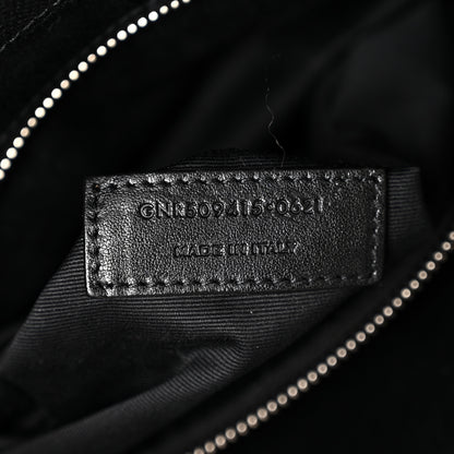 Saint Laurent Raffia Linen Calfskin Rive Gauche Tote Black 7 of 10