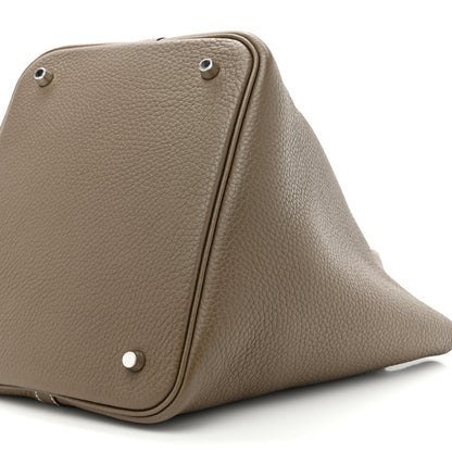 Hermes Taurillon Clemence Picotin Lock 22 MM Etoupe 7 of 11