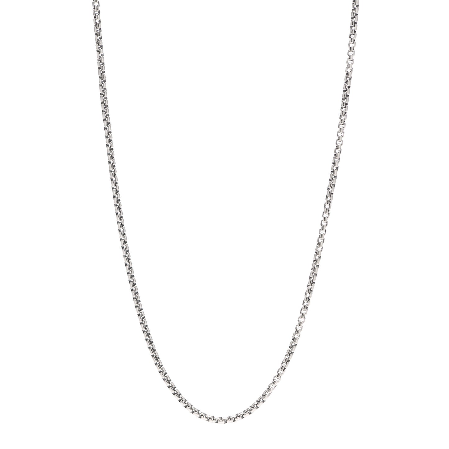 Sterling Silver 2.7mm Small Box Chain Necklace 22"