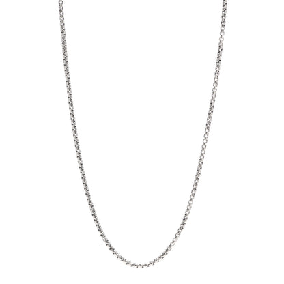 David Yurman Sterling Silver 2.7mm Small Box Chain Necklace 22" 1 of 5