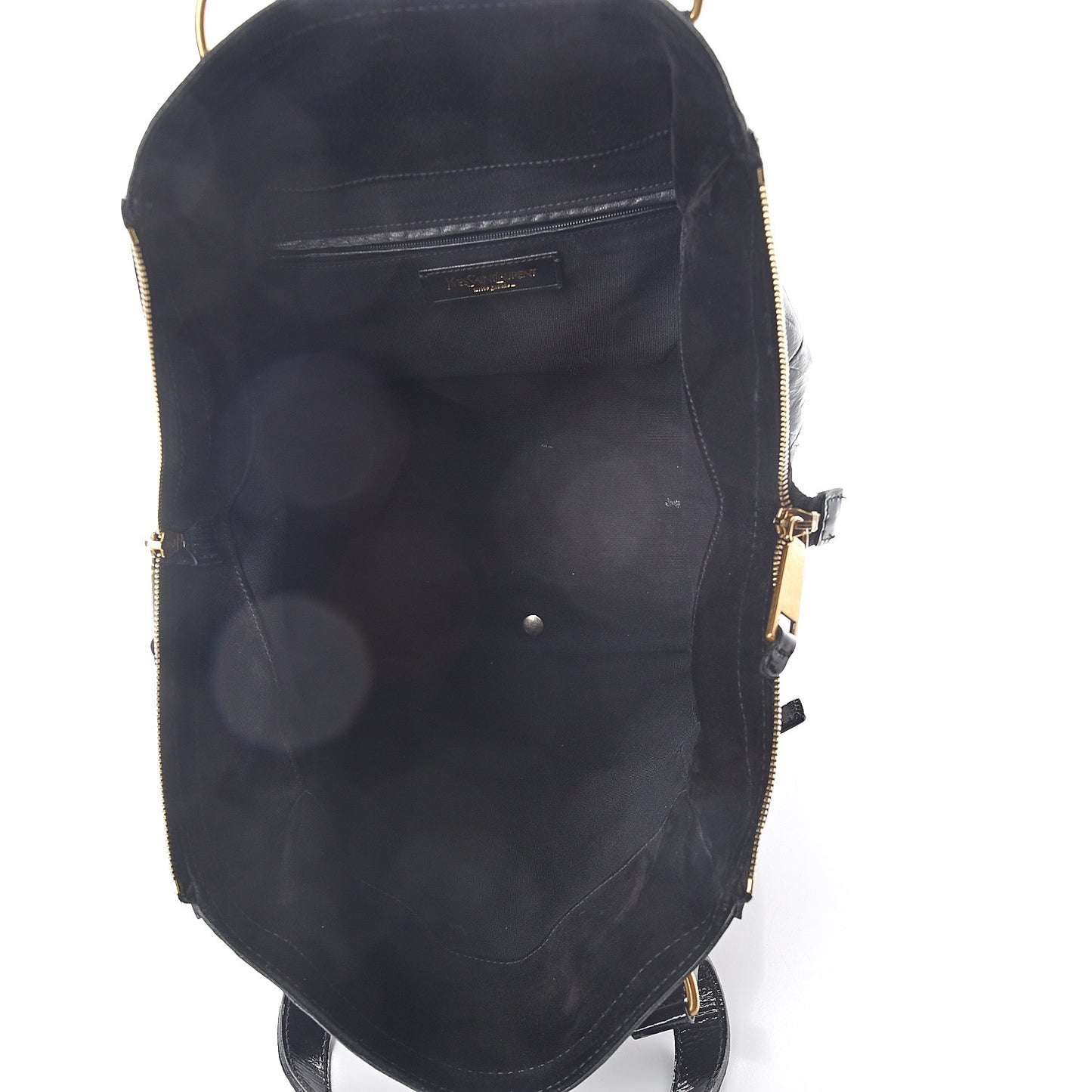 Patent Crocodile Embossed Medium Downtown Tote Black