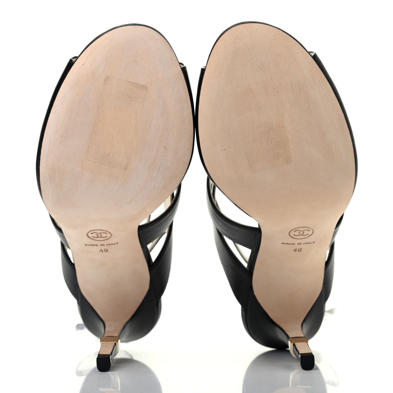 Chanel Lambskin CC Strappy Sandal 40 Black 4 of 4