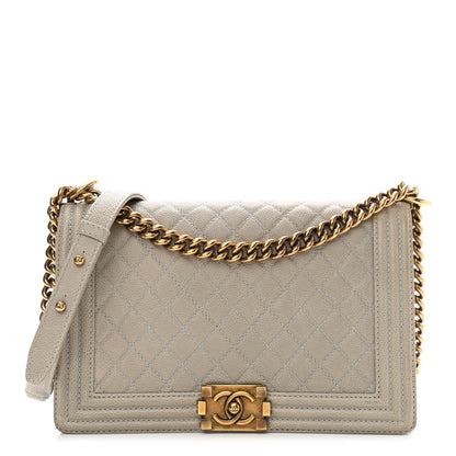 Chanel Caviar Quilted New Medium Boy Flap Grey 1 of 11