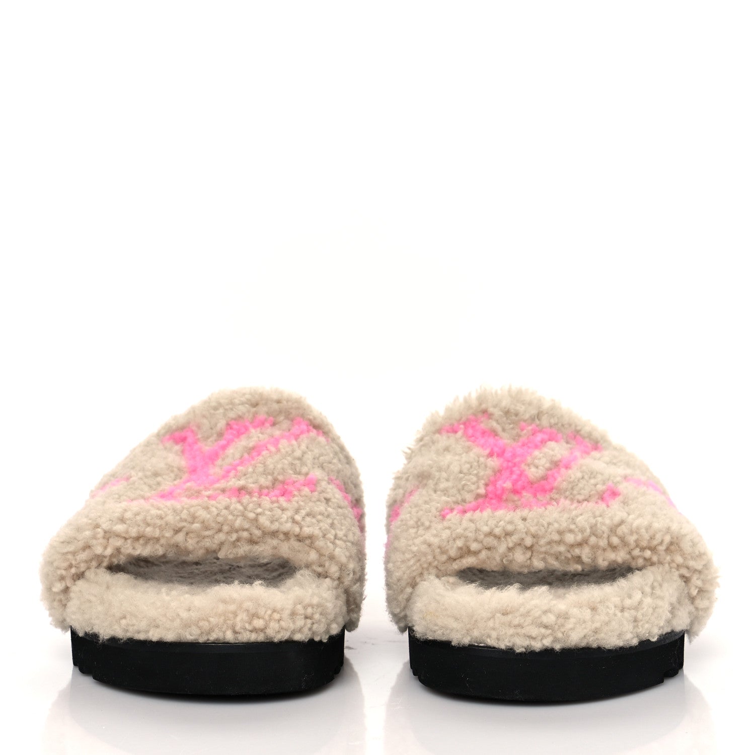 Louis Vuitton Shearling Paseo Flat Comfort Mule 37 Beige 2 of 9
