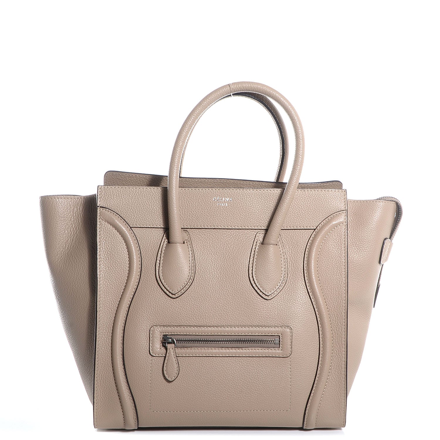 Celine Drummed Calfskin Mini Luggage Dune 1 of 10