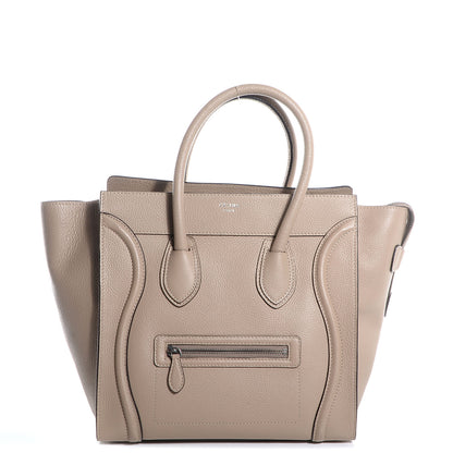 Celine Drummed Calfskin Mini Luggage Dune 1 of 10