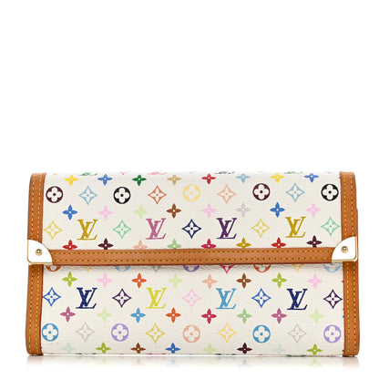 Louis Vuitton Monogram Multicolor Porte Tresor International Wallet White 1 of 12