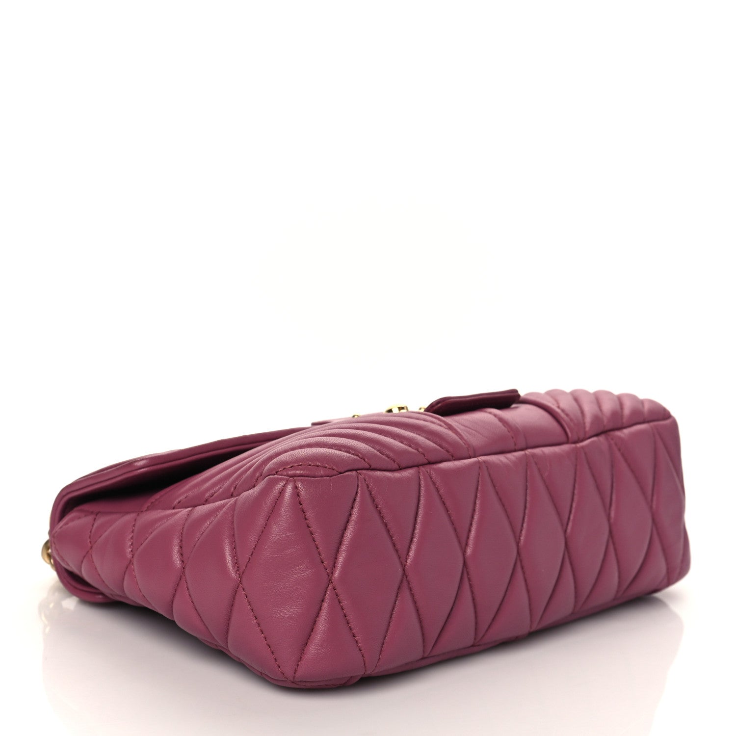 Miu Miu Nappa Matelasse Biker Shoulder Bag Bruyere 4 of 9