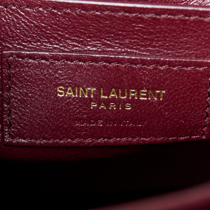 Saint Laurent Smooth Calfskin Medium Classic Monogram Cassandra Top Handle Black Rouge Legion 6 of 11