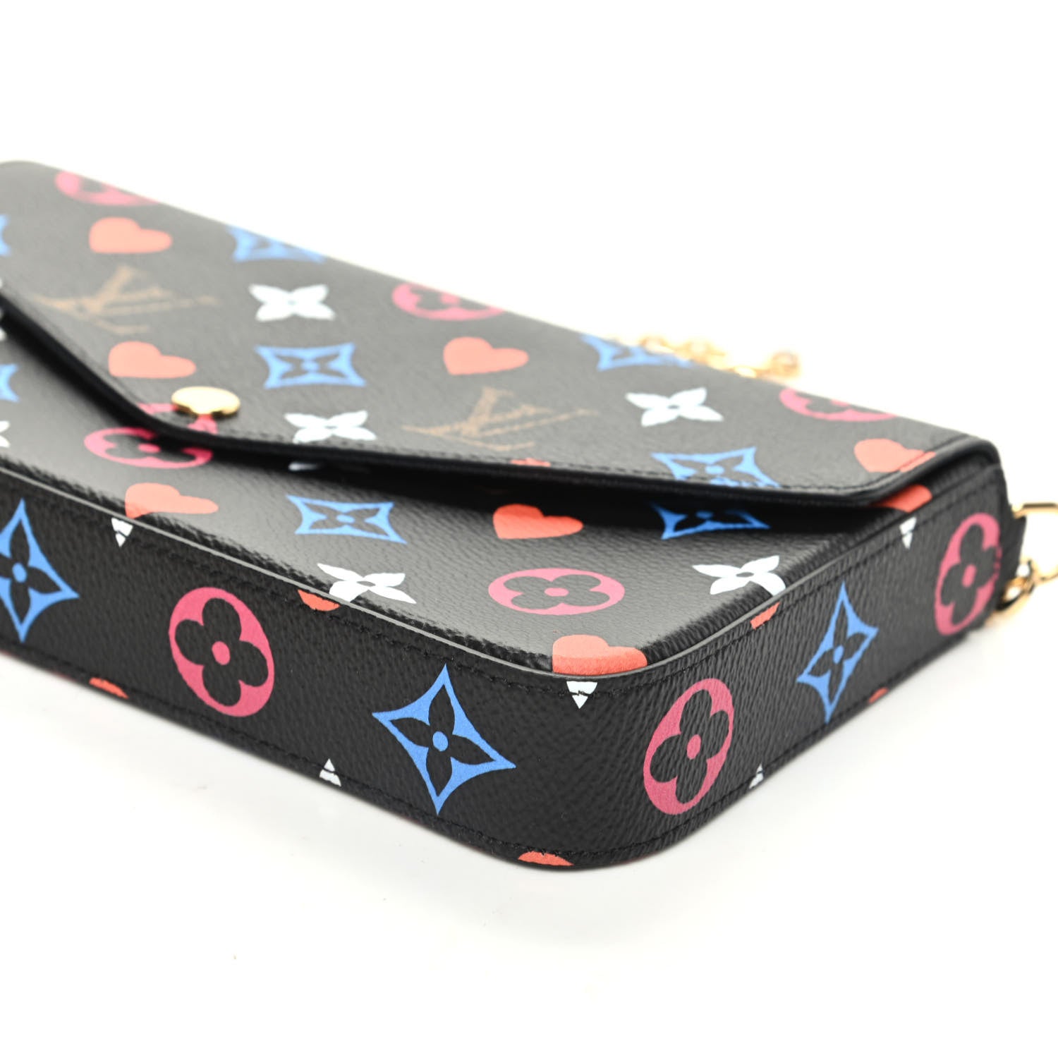 Louis Vuitton Game On Felicie Chain Wallet Black 12 of 13