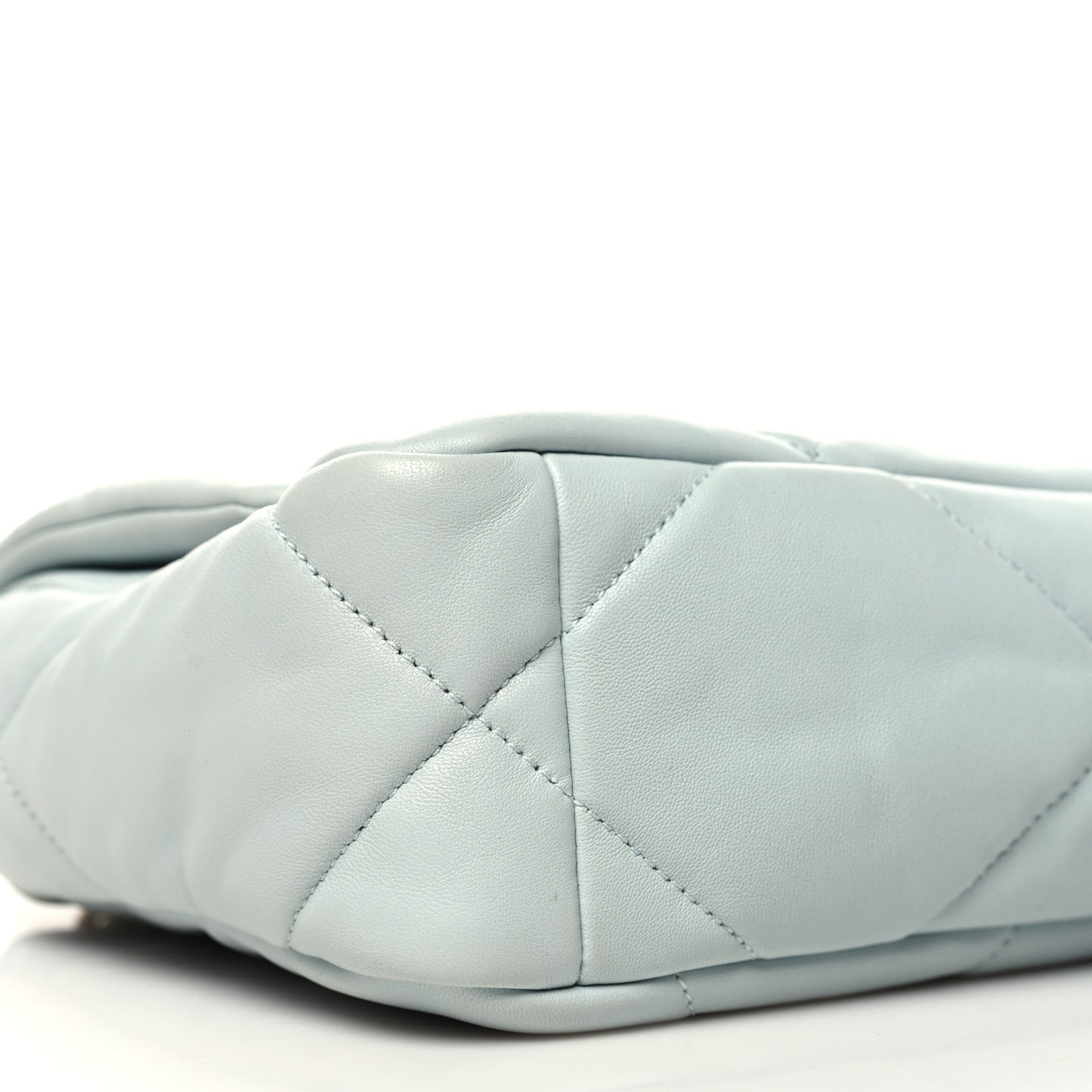 Lambskin Quilted Medium Chanel 19 Flap Light Blue
