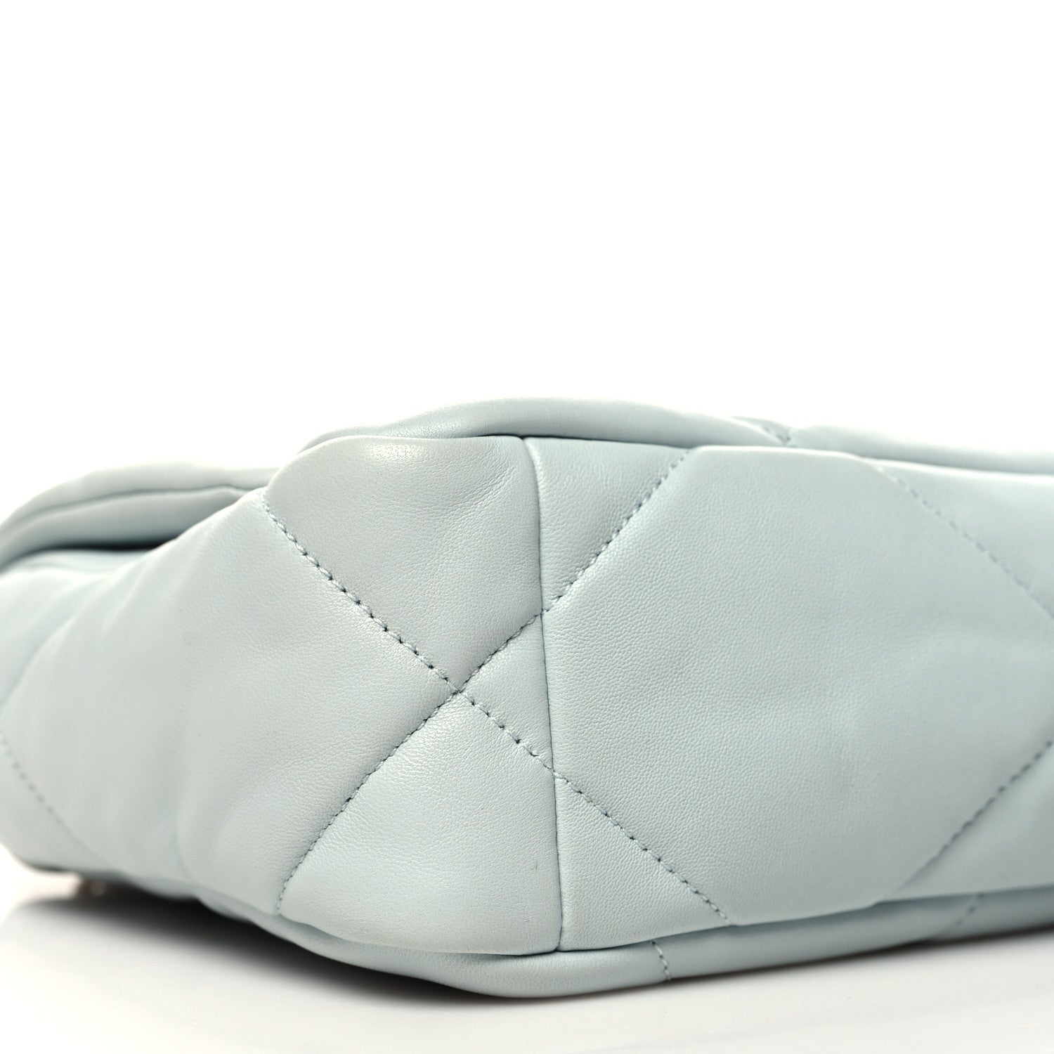 Chanel Lambskin Quilted Medium Chanel 19 Flap Light Blue 9 of 11