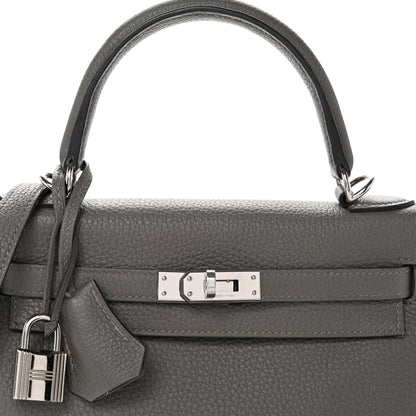 Hermes Togo Kelly Retourne 25 Etain 8 of 11
