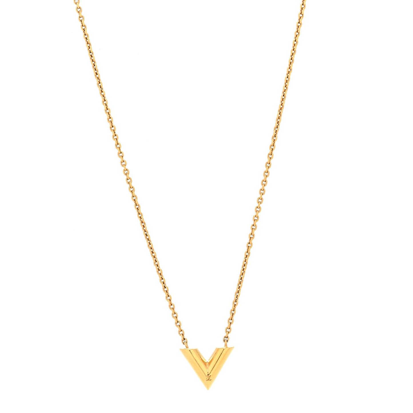 Brass Essential V Necklace Gold