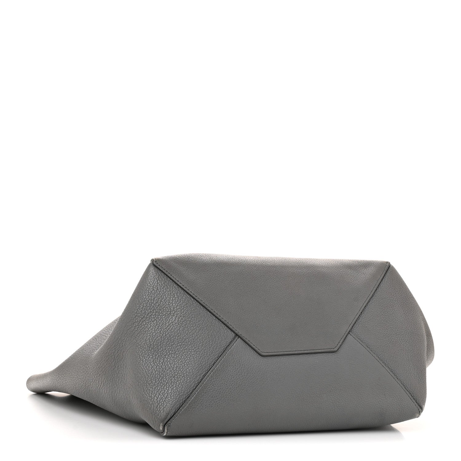 Celine Soft Grained Calfskin Medium Belt Cabas Phantom Grey 4 of 15