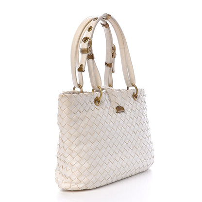 Bottega Veneta Nappa Intrecciato Small Capri Tote White 3 of 13