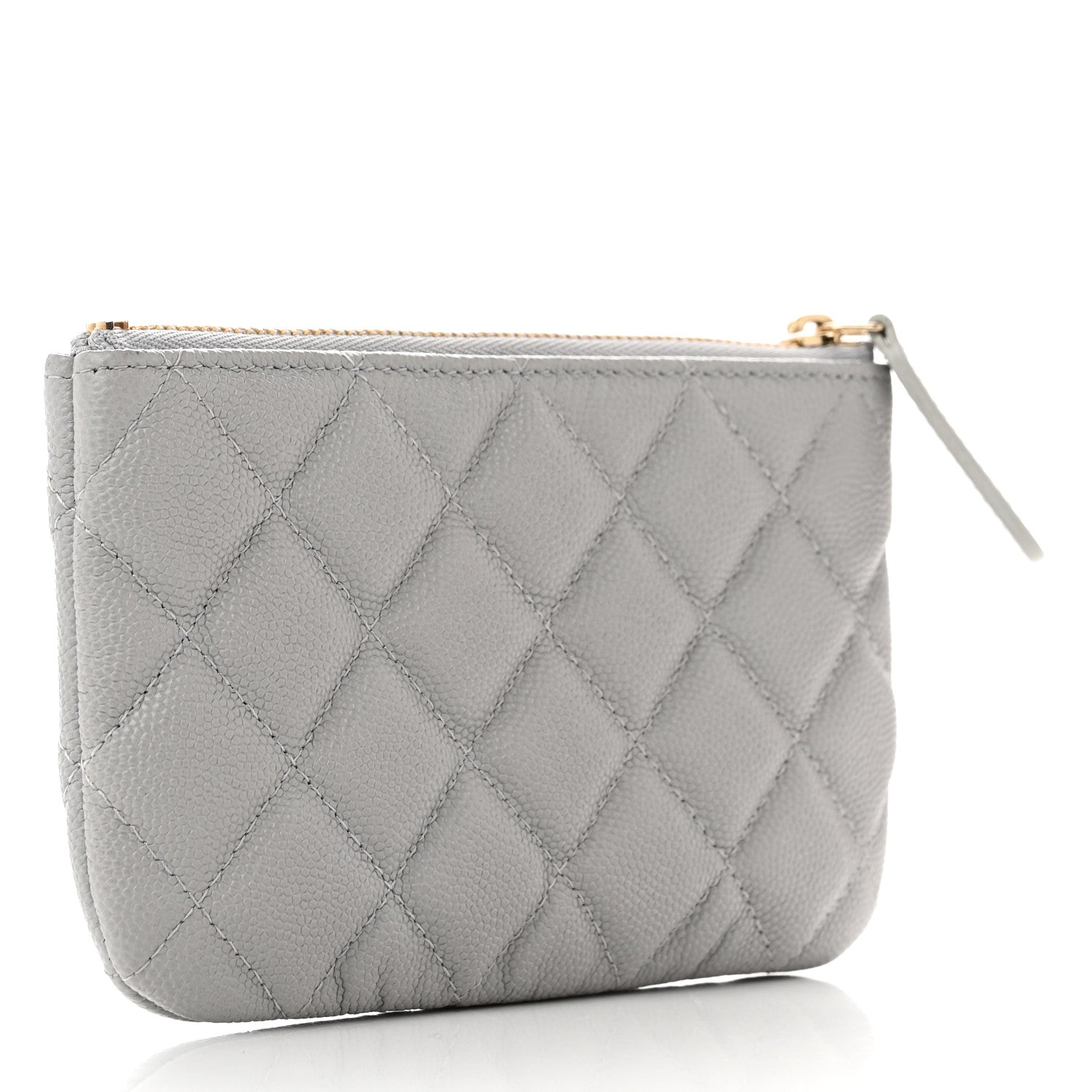 Chanel Caviar Quilted Small Cosmetic Case Grey 3 of 8