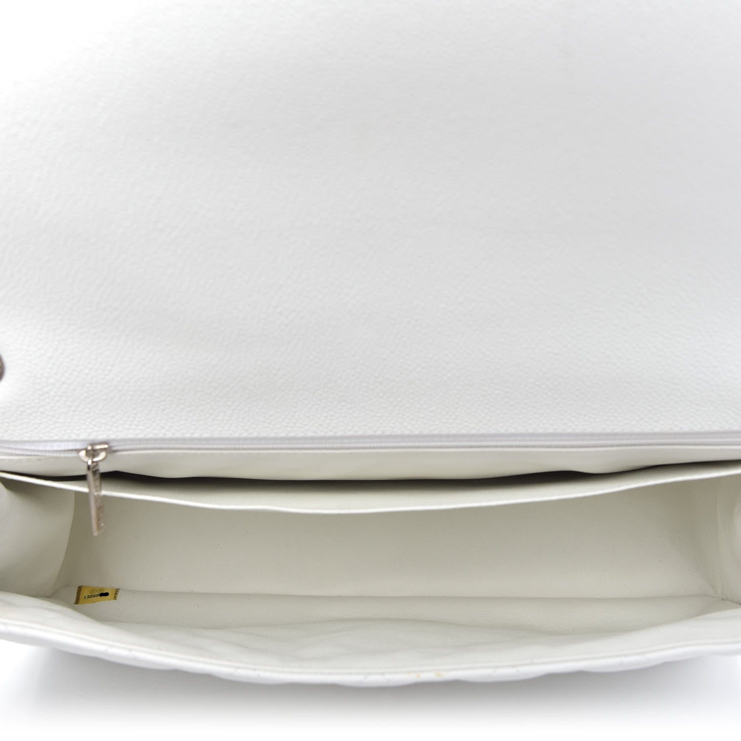 Chanel Caviar Quilted Maxi Single Flap White 5 of 9