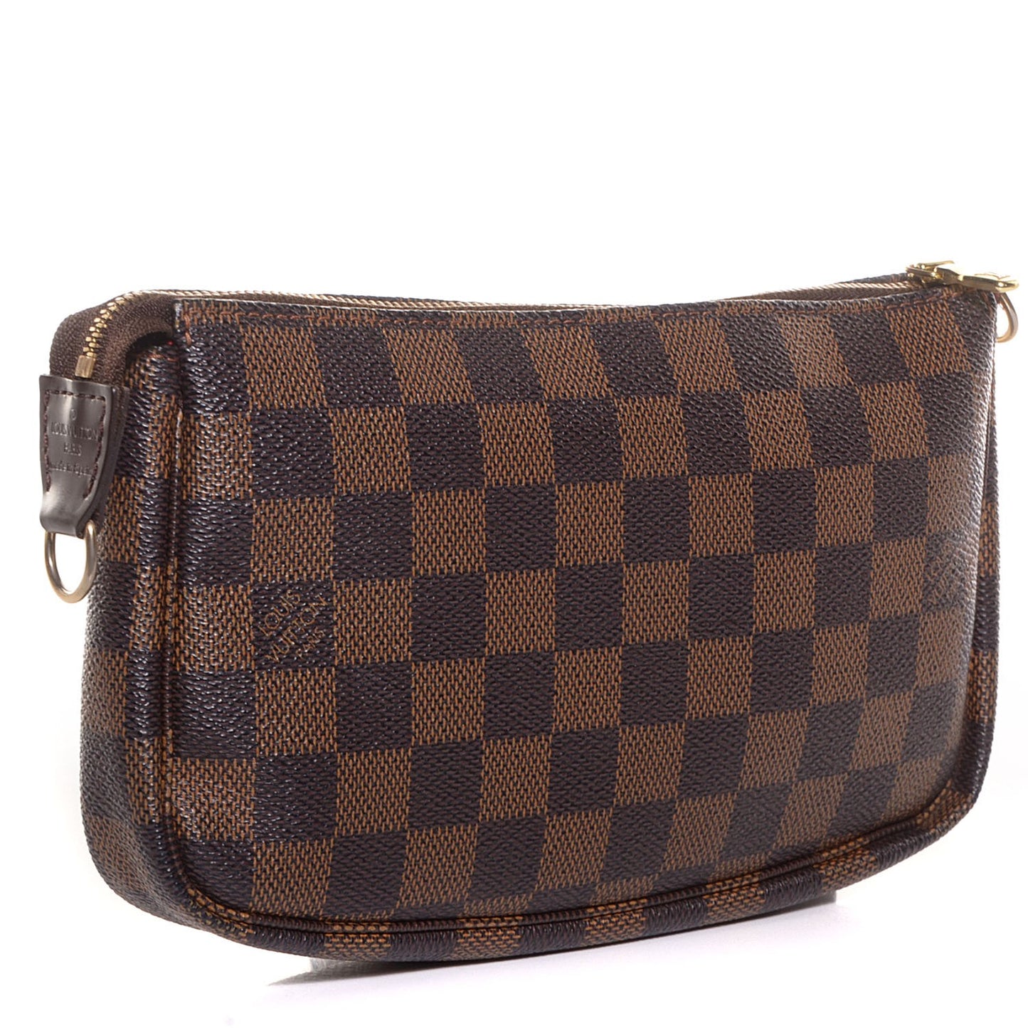 Damier Ebene Pochette Accessories With Long Strap